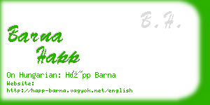 barna happ business card